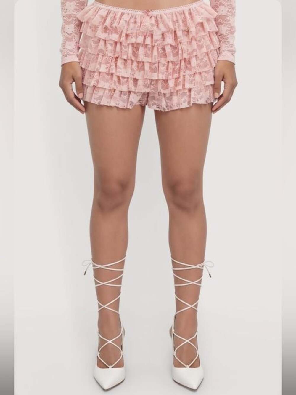 Lace Ruffle Shorts - Picture 3 of 6